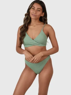 Sale Brunotti Bella-Jacquard Dames Bralette Bikini | Eucalyptus