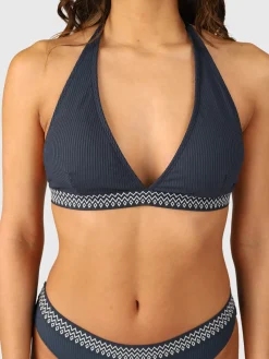 New Brunotti Bell-Rib Dames Bikini Halter Top | Indigo Blue