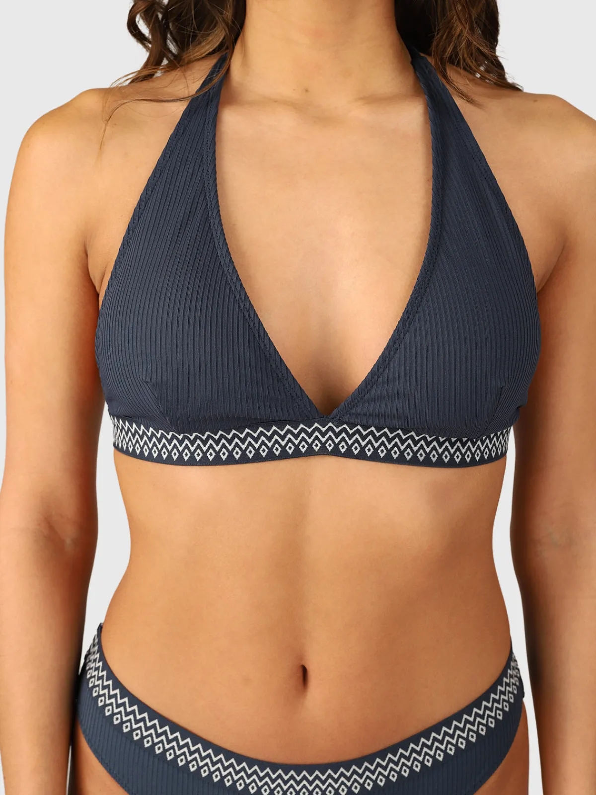 New Brunotti Bell-Rib Dames Bikini Halter Top | Indigo Blue