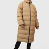 Sale Brunotti Bigsur Dames Lange Puffer Jas | Desert Beige