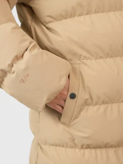 Sale Brunotti Bigsur Dames Lange Puffer Jas | Desert Beige