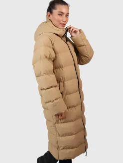 Sale Brunotti Bigsur Dames Lange Puffer Jas | Desert Beige