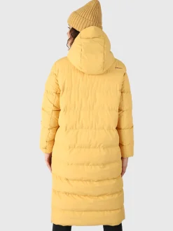 New Brunotti Bigsur Dames Lange Puffer Jas | Geel