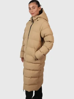 Sale Brunotti Bigsur Dames Lange Puffer Jas | Desert Beige