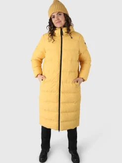 New Brunotti Bigsur Dames Lange Puffer Jas | Geel