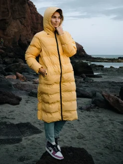 New Brunotti Bigsur Dames Lange Puffer Jas | Geel