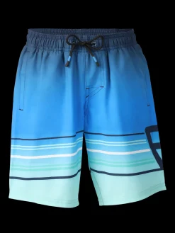 Clearance Brunotti Bru-conicy-Gradient Stripe Boys Swim Shorts | Neon Blue NeonBlue