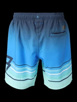 Clearance Brunotti Bru-conicy-Gradient Stripe Boys Swim Shorts | Neon Blue NeonBlue