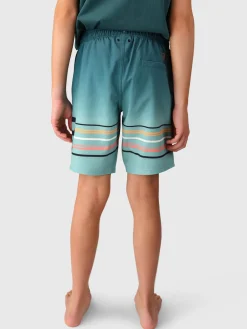 Outlet Brunotti Bru-conicy-Gradient Stripe Boys Swim Shorts | Bottle Green BottleGreen