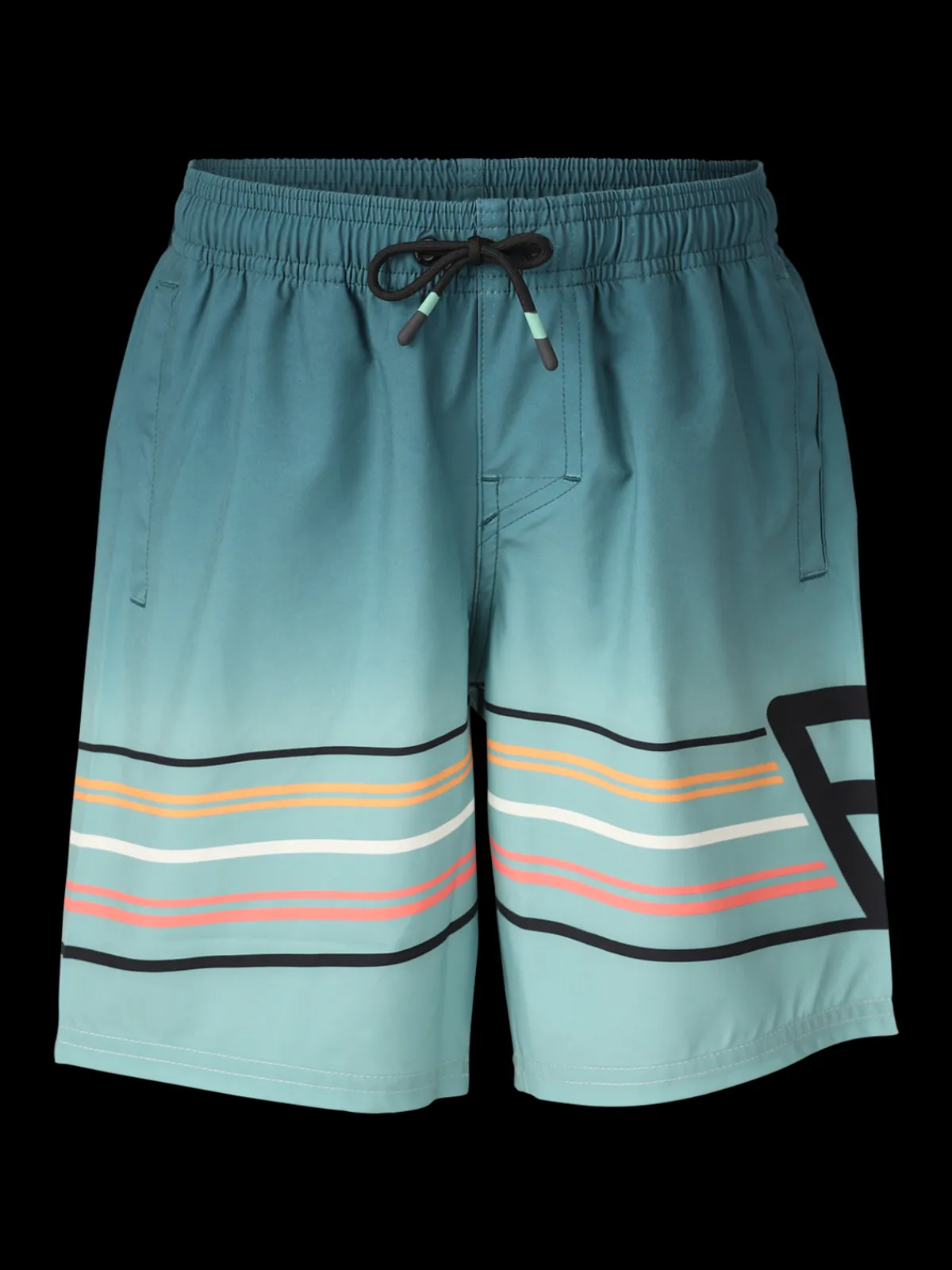 Outlet Brunotti Bru-conicy-Gradient Stripe Boys Swim Shorts | Bottle Green BottleGreen