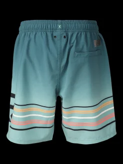 Outlet Brunotti Bru-conicy-Gradient Stripe Boys Swim Shorts | Bottle Green BottleGreen