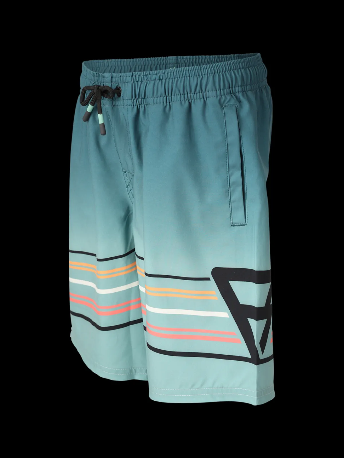 Outlet Brunotti Bru-conicy-Gradient Stripe Boys Swim Shorts | Bottle Green BottleGreen