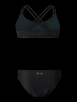 Outlet Brunotti Ceralia Meisjes Bralette Bikini Set | Zwart