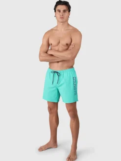 Outlet Brunotti Cester Heren Zwemshorts | Caribbean Green CaribbeanGreen