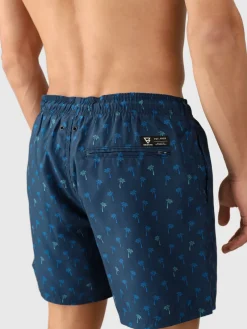 Outlet Brunotti Cester-Mini Men Swim Shorts | Mini Palm Aqua Night Blue