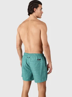 Fashion Brunotti Cester-Stripe Heren Zwemshort | Bottle Green BottleGreen