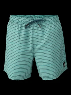 Fashion Brunotti Cester-Stripe Heren Zwemshort | Bottle Green BottleGreen