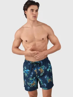 Hot Brunotti Cester-Tropicana Heren Zwemshort | Night Blue NightBlue