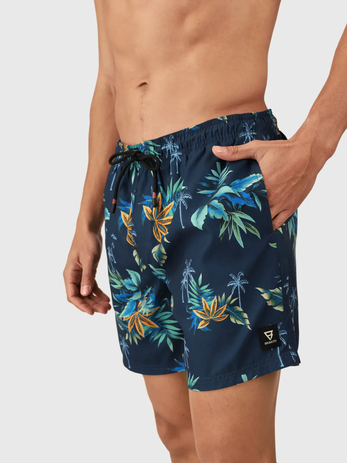 Hot Brunotti Cester-Tropicana Heren Zwemshort | Night Blue NightBlue
