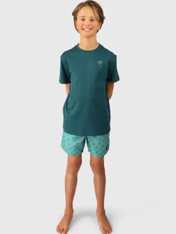 New Brunotti Cestery-Palm Boys Swim Shorts | Bottle Green