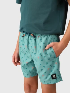 New Brunotti Cestery-Palm Boys Swim Shorts | Bottle Green
