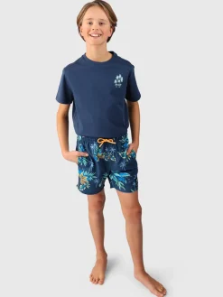 Online Brunotti Cestery-Tropical Boys Swim Shorts | Night Blue