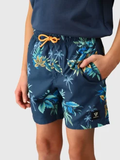 Online Brunotti Cestery-Tropical Boys Swim Shorts | Night Blue