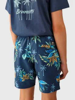Online Brunotti Cestery-Tropical Boys Swim Shorts | Night Blue