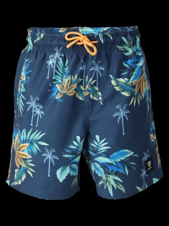 Online Brunotti Cestery-Tropical Boys Swim Shorts | Night Blue
