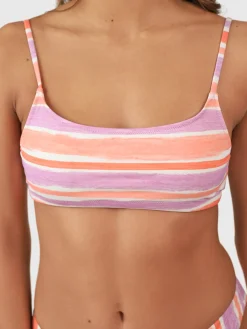Hot Brunotti Cruzanell Dames Bralette Bikini | Striped Snow