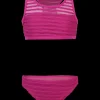 Clearance Brunotti Eleny Meisjes Sport Bikini Set | Magenta Zwart