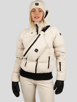 Discount Brunotti Firecrown Dames Puffer Ski Jas | Canvas CanvasBeige