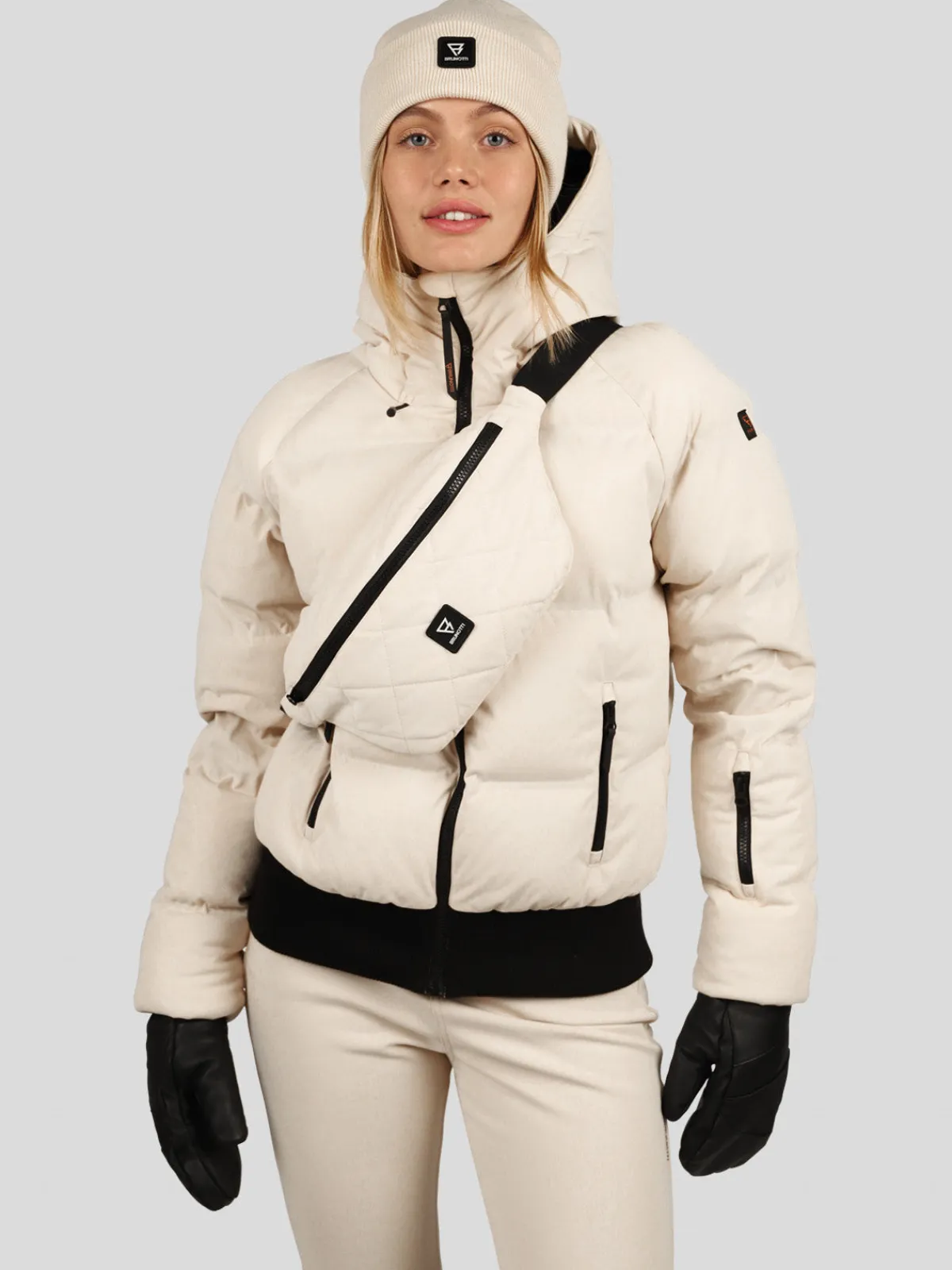 Discount Brunotti Firecrown Dames Puffer Ski Jas | Canvas CanvasBeige