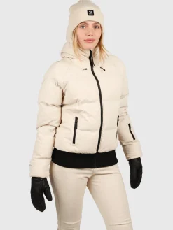 Discount Brunotti Firecrown Dames Puffer Ski Jas | Canvas CanvasBeige