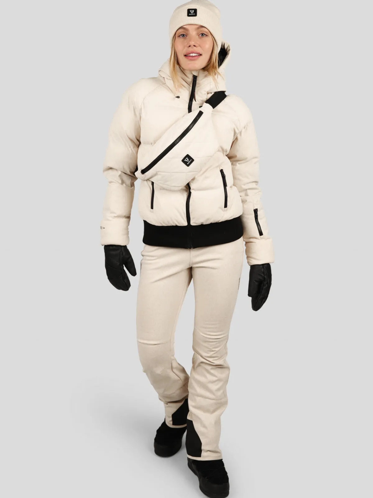 Discount Brunotti Firecrown Dames Puffer Ski Jas | Canvas CanvasBeige
