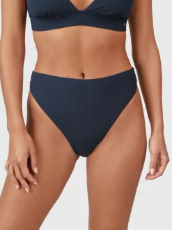 Discount Brunotti Flores-Rib Dames High Waist Bikini Broekje | Indigo Blue IndigoBlue
