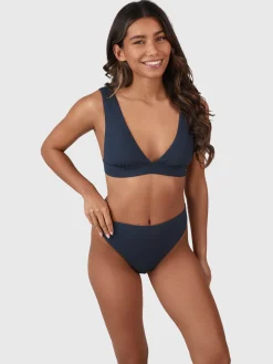 Sale Brunotti Forte-Rib Dames Bikini Bralette Top | Indigo Blue