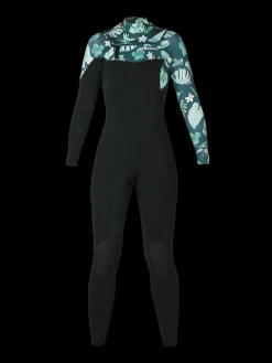 Clearance Brunotti Glow Fullsuit 3/2mm Dames Wetsuit | Zwart ZwartenGroen