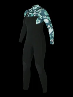 Clearance Brunotti Glow Fullsuit 3/2mm Dames Wetsuit | Zwart ZwartenGroen