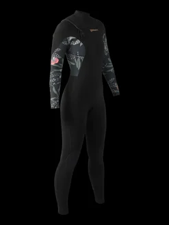 Clearance Brunotti Glow-Fullsuit-5/3-Tropic Dames Wetsuit | Groen ZwartenGroen