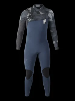 Discount Brunotti Gravity-Fullsuit-4/3mm Heren Wetsuit | Titanium GrijsenBlauw