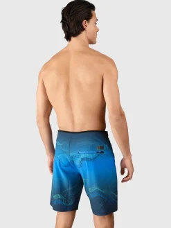 Online Brunotti Gulfshore Heren Boardshorts | Neon Blauw NeonBlue