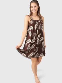 Outlet Brunotti Isla-Palm Dames Jurk | Bruin