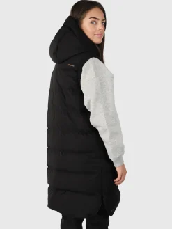Outlet Brunotti Kalani Dames Lange  Puffer Bodywarmer | Zwart