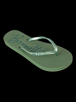 Fashion Brunotti Logo Dames Flip Flops | Sage Green