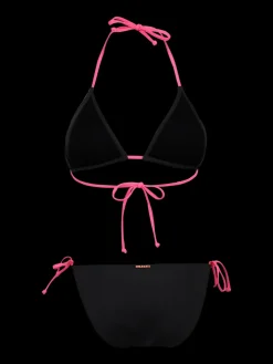 Sale Brunotti Lolly Dames Triangel Bikini Set | Black BlackenShockingPink