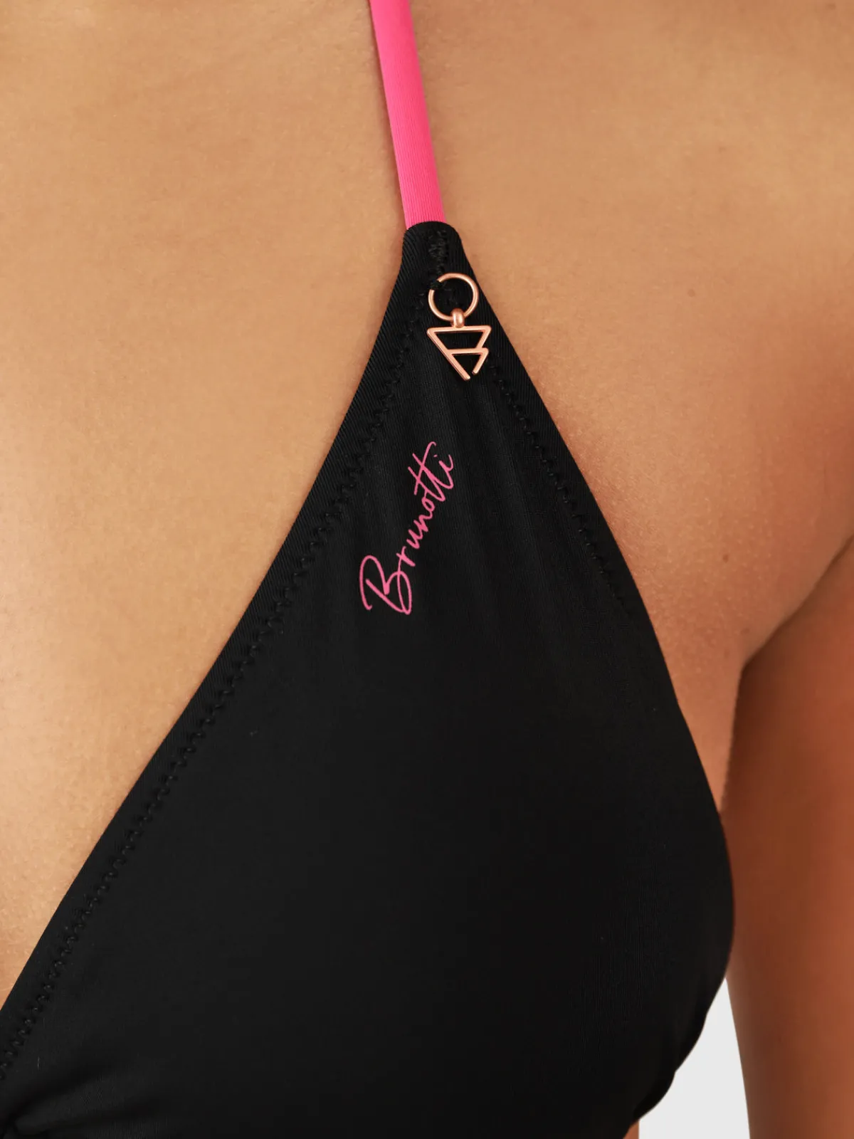 Sale Brunotti Lolly Dames Triangel Bikini Set | Black BlackenShockingPink
