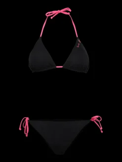 Sale Brunotti Lolly Dames Triangel Bikini Set | Black BlackenShockingPink