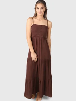 Discount Brunotti Lorelei Dames Maxi Jurk | Bruin
