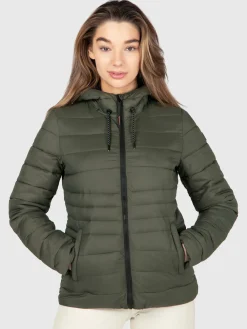 Sale Brunotti Maija-N Dames Jas | Groen Grijs